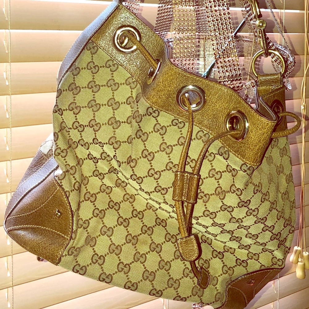 Authentic Gucci Drawstring Duffle Bag